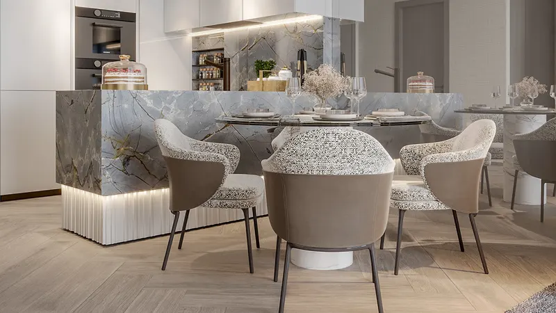 Kitchen and Dining Area